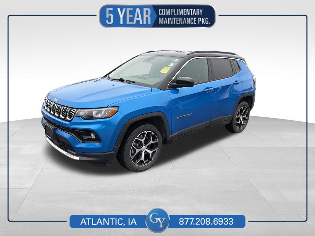 Hydro Blue Pearlcoat 2024 Jeep Compass Limited 4WD SUV / Crossover Four-Wheel Drive 8-Speed Automatic