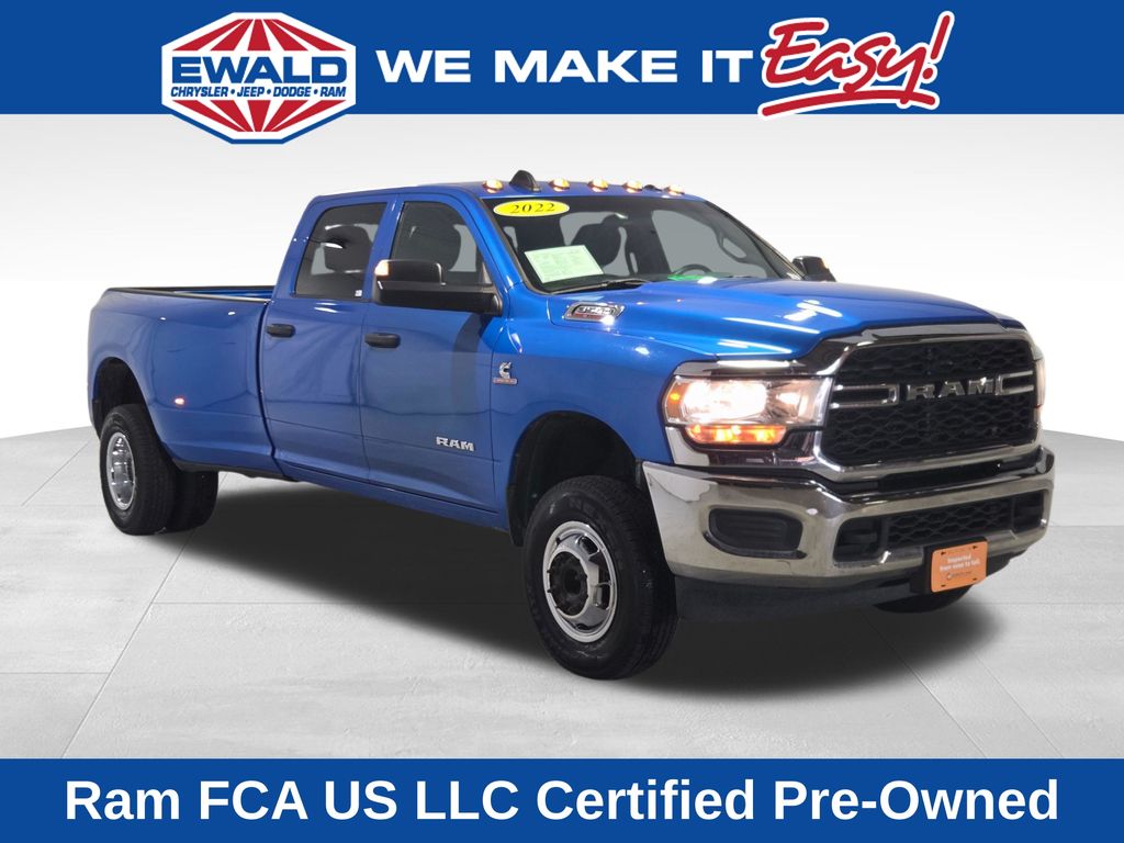 Hydro Blue Pearlcoat 2022 RAM 3500 Pickup Truck Four-Wheel Drive 6-Speed Automatic