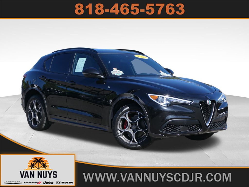 Black Metallic 2023 Alfa Romeo Stelvio SUV / Crossover All-Wheel Drive 8-Speed Automatic