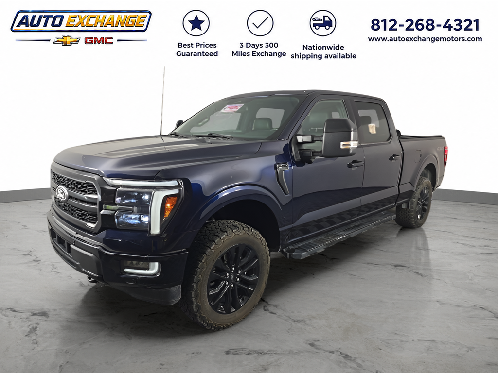 Antimatter Blue Metallic 2024 Ford F-150 Pickup Truck Four-Wheel Drive Automatic