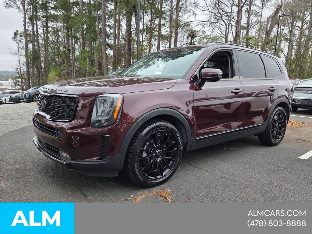 Red (Sangria) 2021 Kia Telluride SX AWD SUV / Crossover All-Wheel Drive 8-Speed Automatic