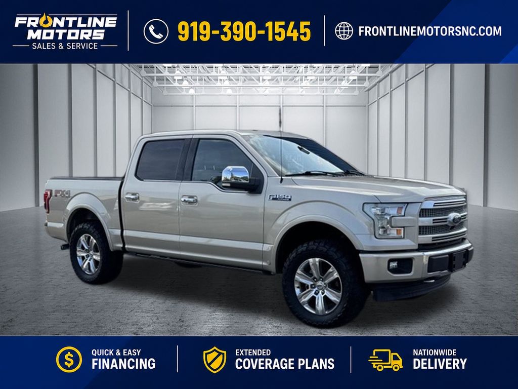 White Gold 2017 Ford F-150 Pickup Truck Four-Wheel Drive 6-Speed Automatic