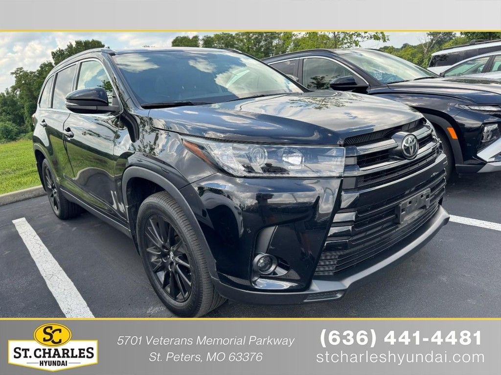 Midnight Black Metallic 2019 Toyota Highlander SUV / Crossover All-Wheel Drive 8-Speed Automatic