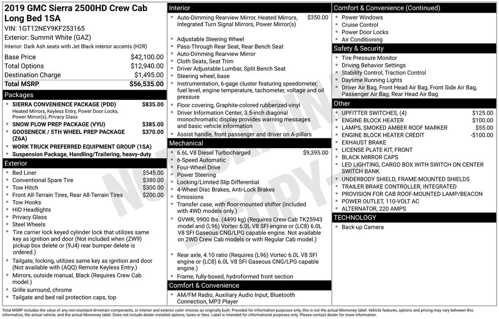 2019 GMC Sierra 2500HD 