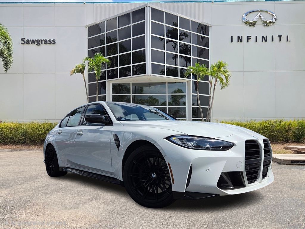 Alpine White 2024 BMW M3 Sedan All-Wheel Drive 8-Speed Automatic