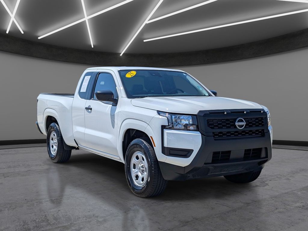 Glacier White 2025 Nissan Frontier Pickup Truck 4X2 9-Speed Automatic Overdrive