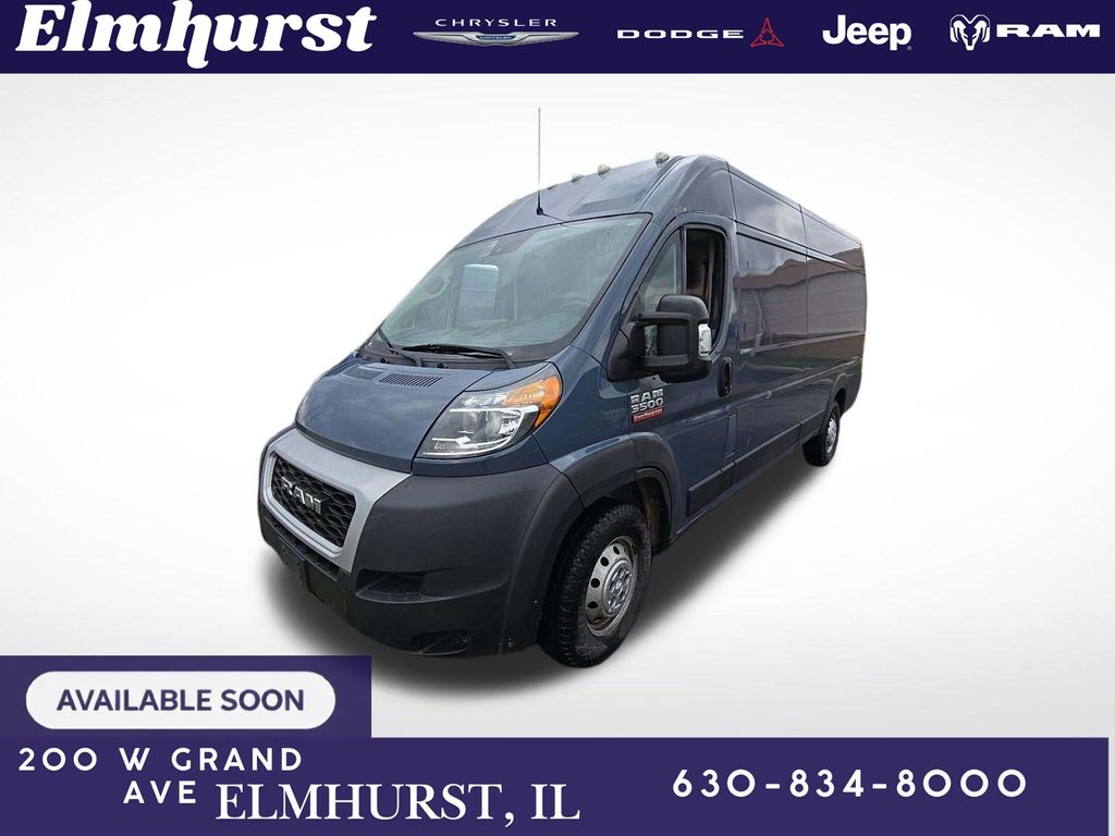 Gray (Granite Crystal Metallic Clearcoat) 2021 RAM ProMaster 3500 159 High Roof Extended Cargo Van FWD Van Front-Wheel Drive 6-Speed Automatic