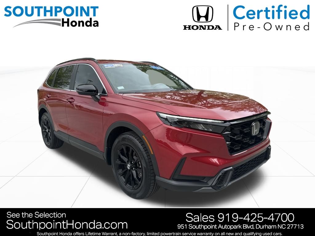 Radiant Red Metallic 2024 Honda CR-V Hybrid Sport AWD SUV / Crossover All-Wheel Drive Continuously Variable Transmission