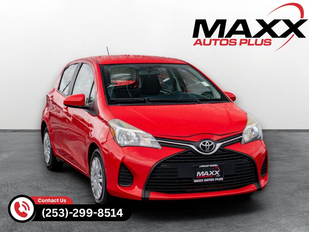 Absolutely Red 2015 Toyota Yaris Hatchback Front-Wheel Drive 4-Speed Automatic Overdrive