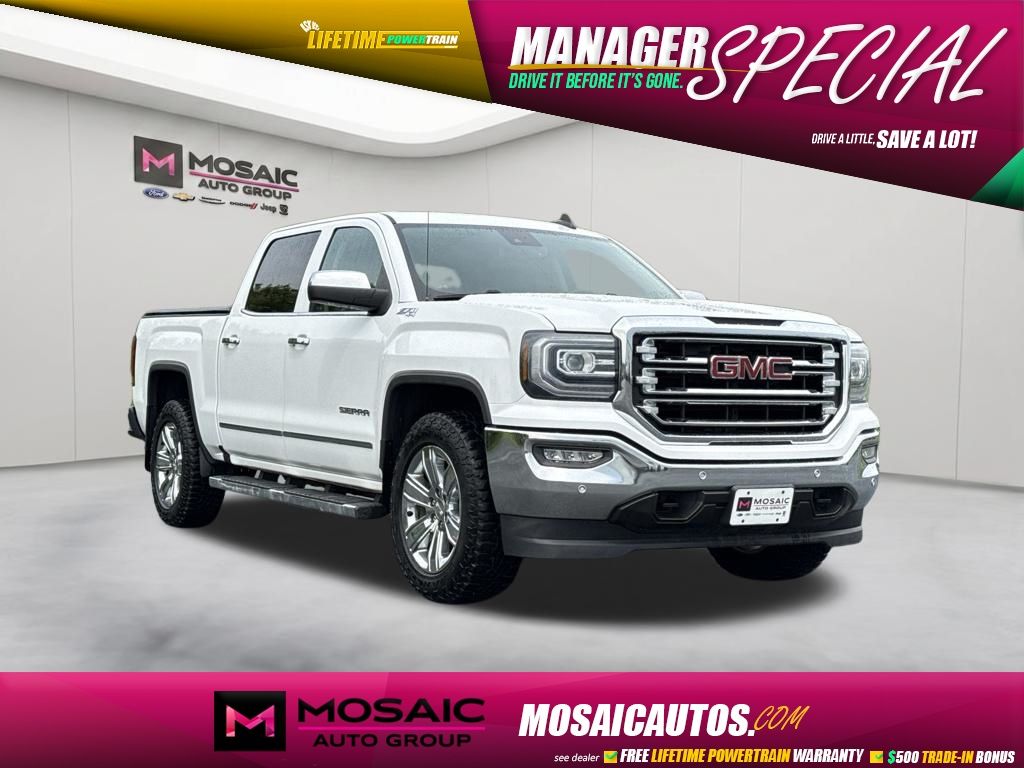 Summit White 2018 GMC Sierra 1500 Pickup Truck Four-Wheel Drive 8-Speed Automatic Overdrive