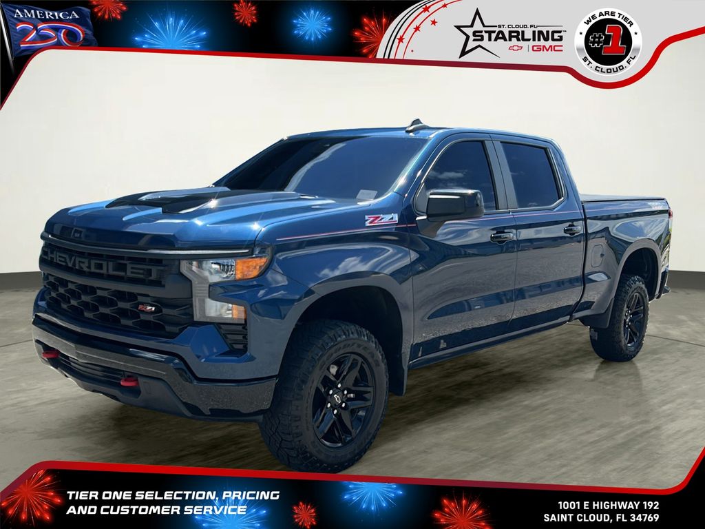 Northsky Blue Metallic 2023 Chevrolet Silverado 1500 Pickup Truck Four-Wheel Drive 8-Speed Automatic
