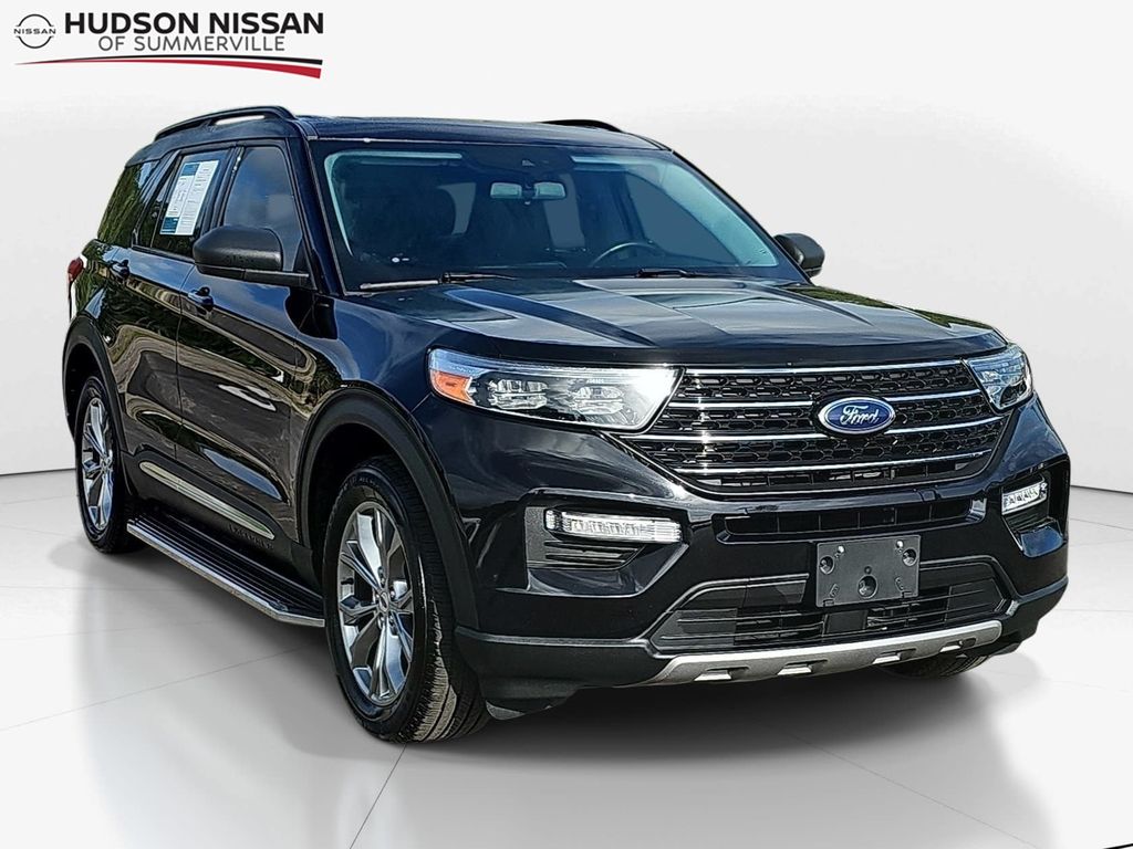 Black 2021 Ford Explorer XLT AWD SUV / Crossover All-Wheel Drive Automatic