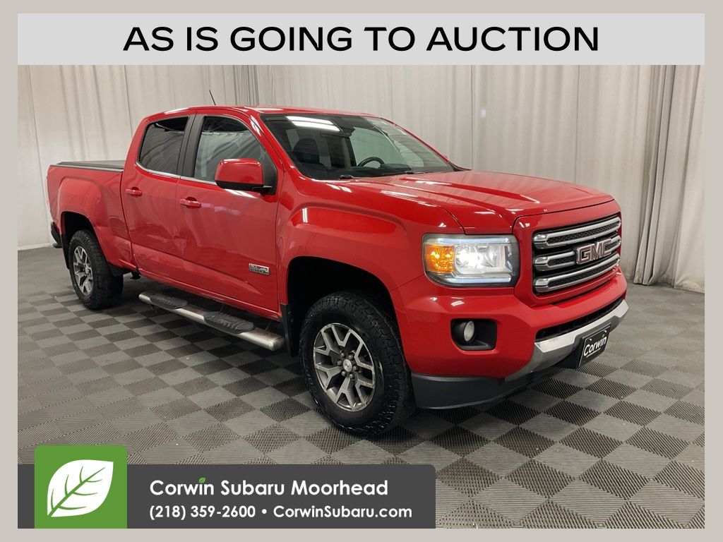 Cardinal Red 2015 GMC Canyon SLE Crew Cab 4WD Pickup Truck Four-Wheel Drive 6-Speed Automatic