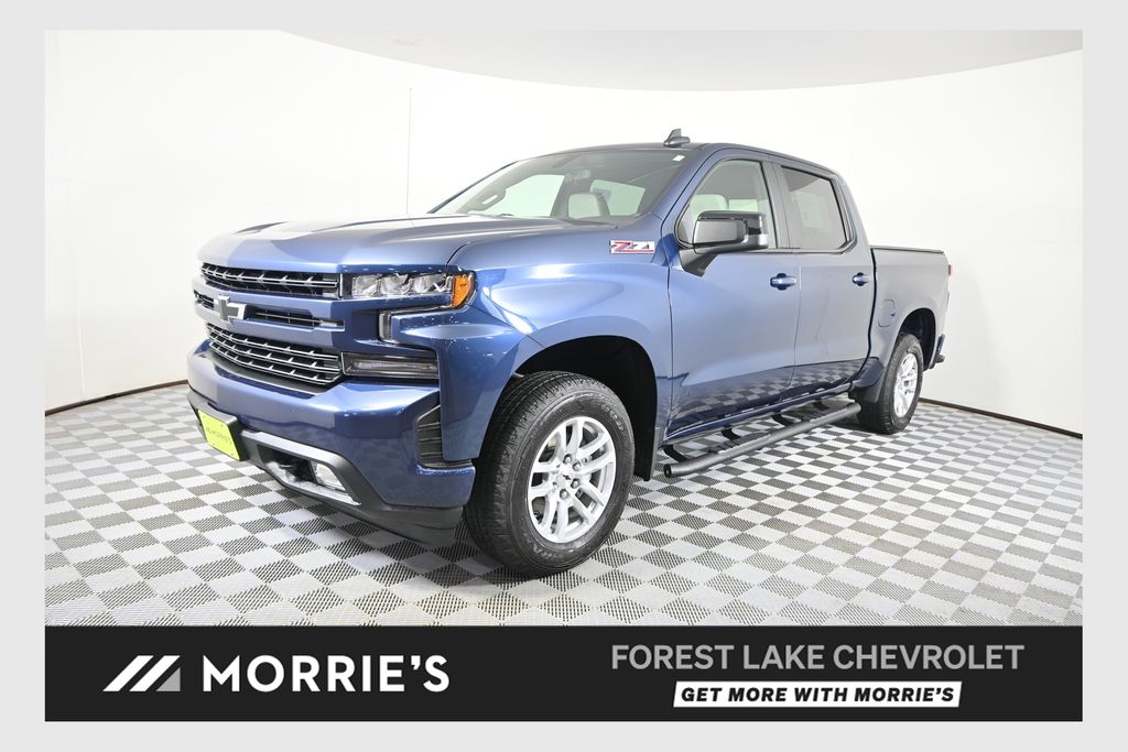 Blue Metallic 2021 Chevrolet Silverado 1500 Pickup Truck Four-Wheel Drive 8-Speed Automatic