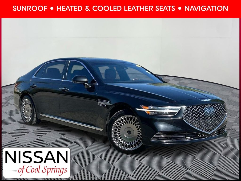 Black 2022 Genesis G90 Sedan Rear-Wheel Drive 8-Speed Automatic