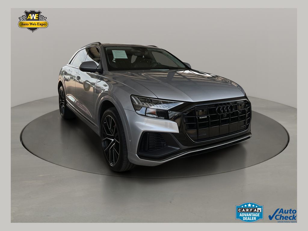 Silver Metallic 2019 Audi Q8 SUV / Crossover All-Wheel Drive 8-Speed Automatic