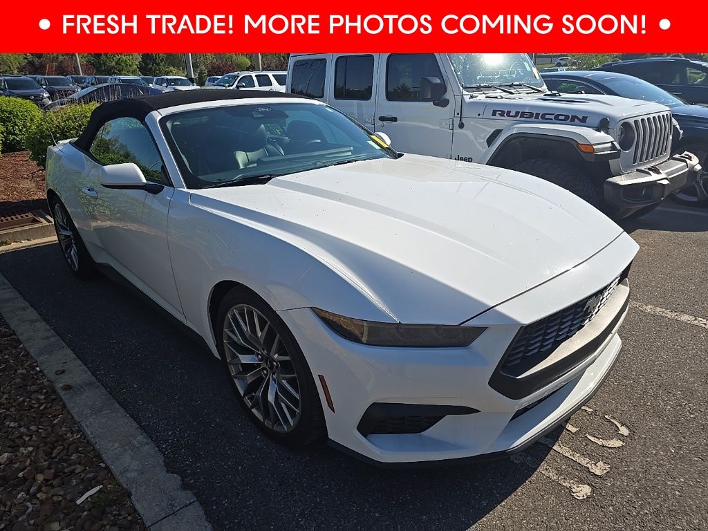 Oxford White 2025 Ford Mustang EcoBoost Premium Convertible RWD Convertible Rear-Wheel Drive Automatic