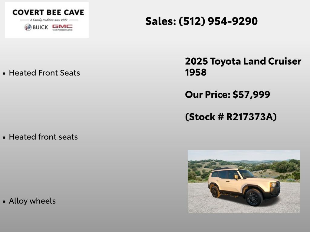 Used Car 2025 Toyota Land Cruiser  Base For Sale Under $60,000 In Austin, Texas