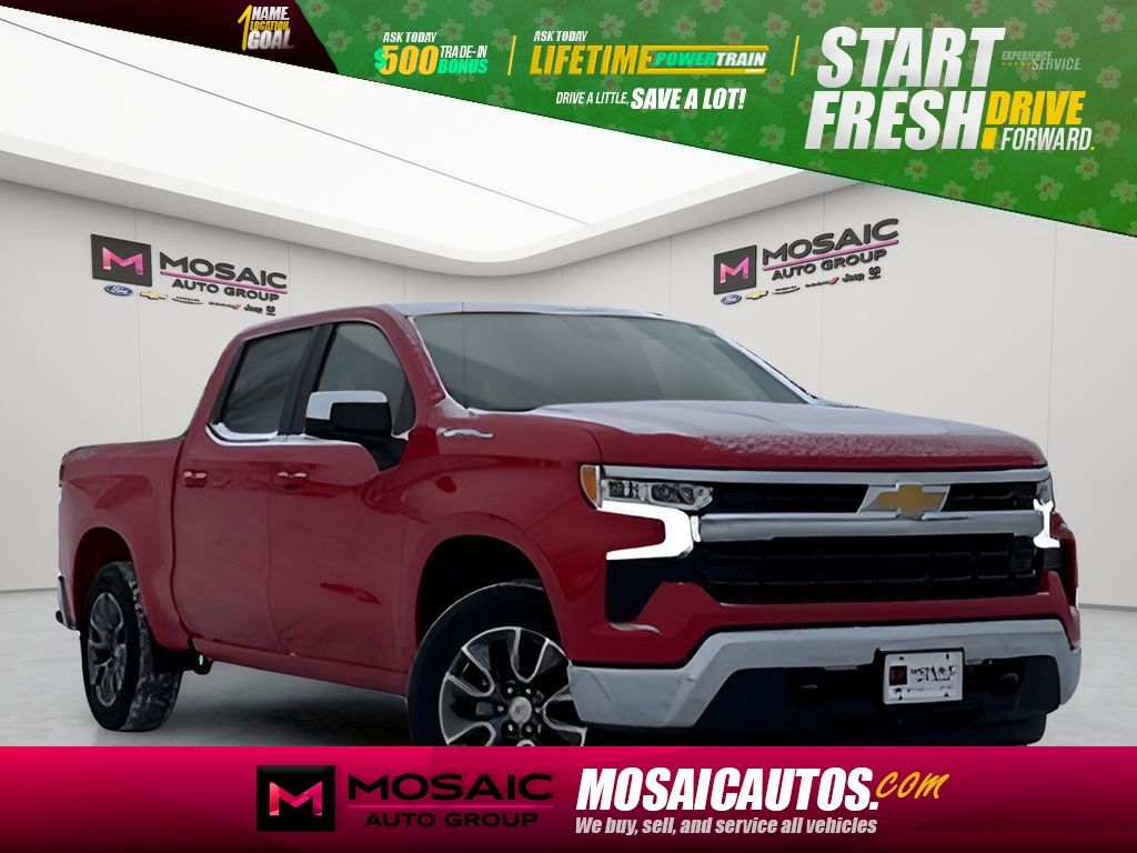 Red Hot 2026 Chevrolet Silverado 1500 LT Crew Cab 4WD Pickup Truck Four-Wheel Drive 8-Speed Automatic