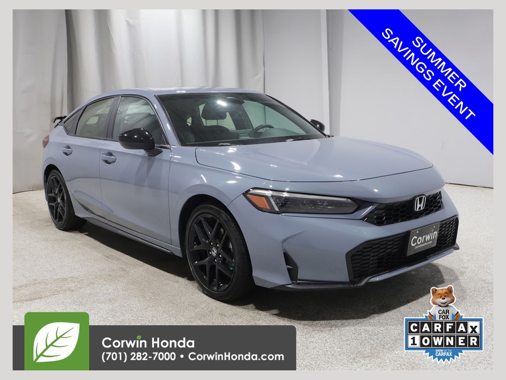Sonic Gray Pearl 2026 Honda Civic Hybrid Hatchback Front-Wheel Drive Continuously Variable Transmission