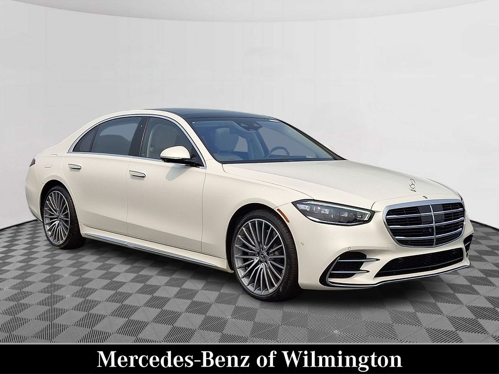 MANUFAKTUR Cashmere White Magno 2023 Mercedes-Benz S-Class Sedan All-Wheel Drive 9-Speed Automatic