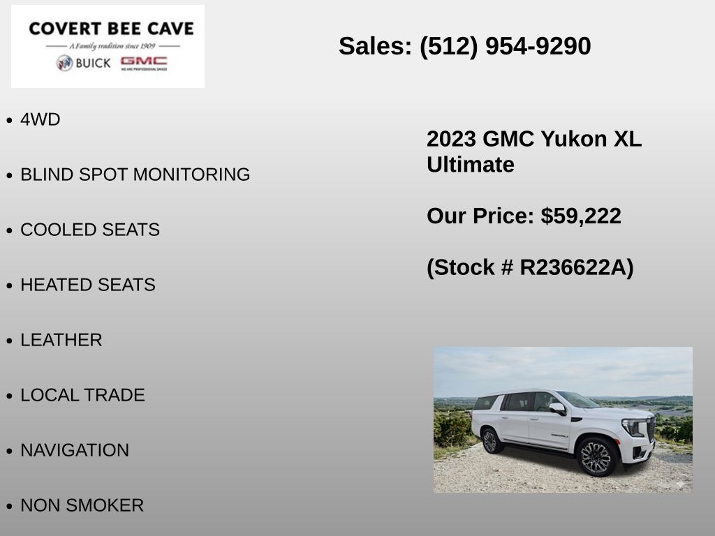 Used Car 2023 Gmc Yukon Xl  Denali Ultimate For Sale Under $60,000 In Austin, Texas