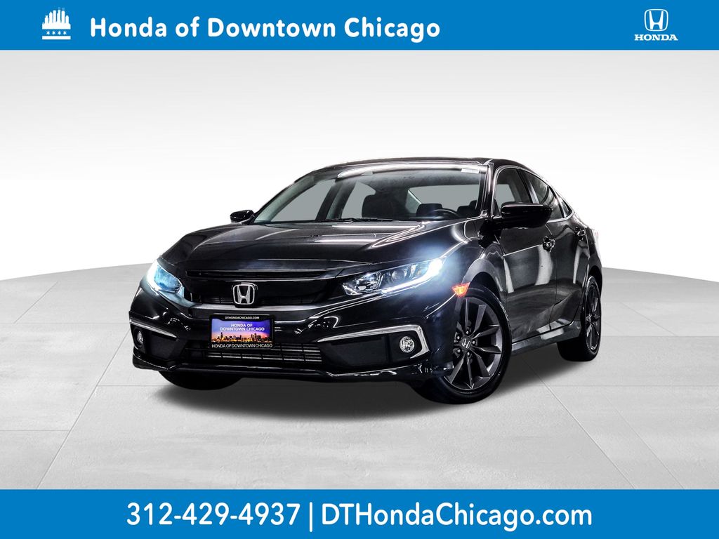 Crystal Black Pearl 2020 Honda Civic EX Sedan FWD Sedan Front-Wheel Drive Continuously Variable Transmission