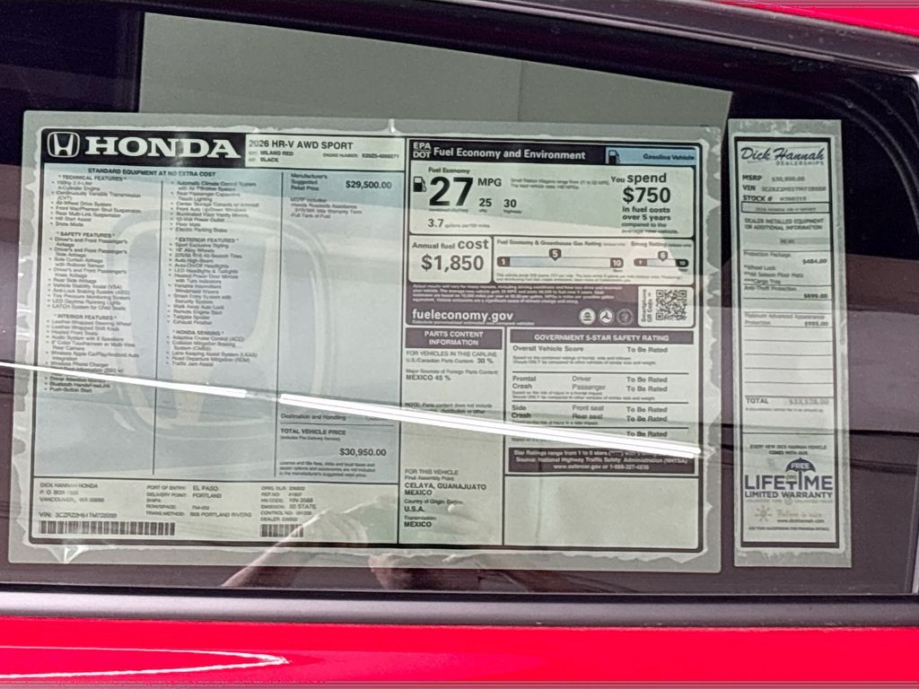 2026 Honda HR-V Sport