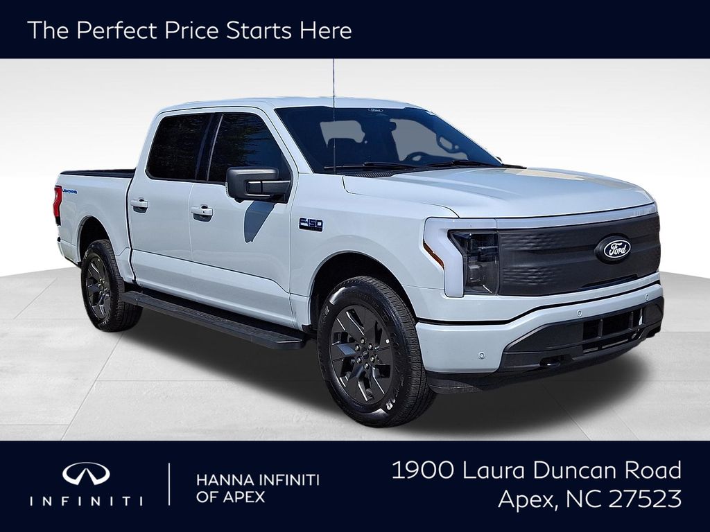 White Metallic 2025 Ford F-150 Lightning Pickup Truck All-Wheel Drive Automatic
