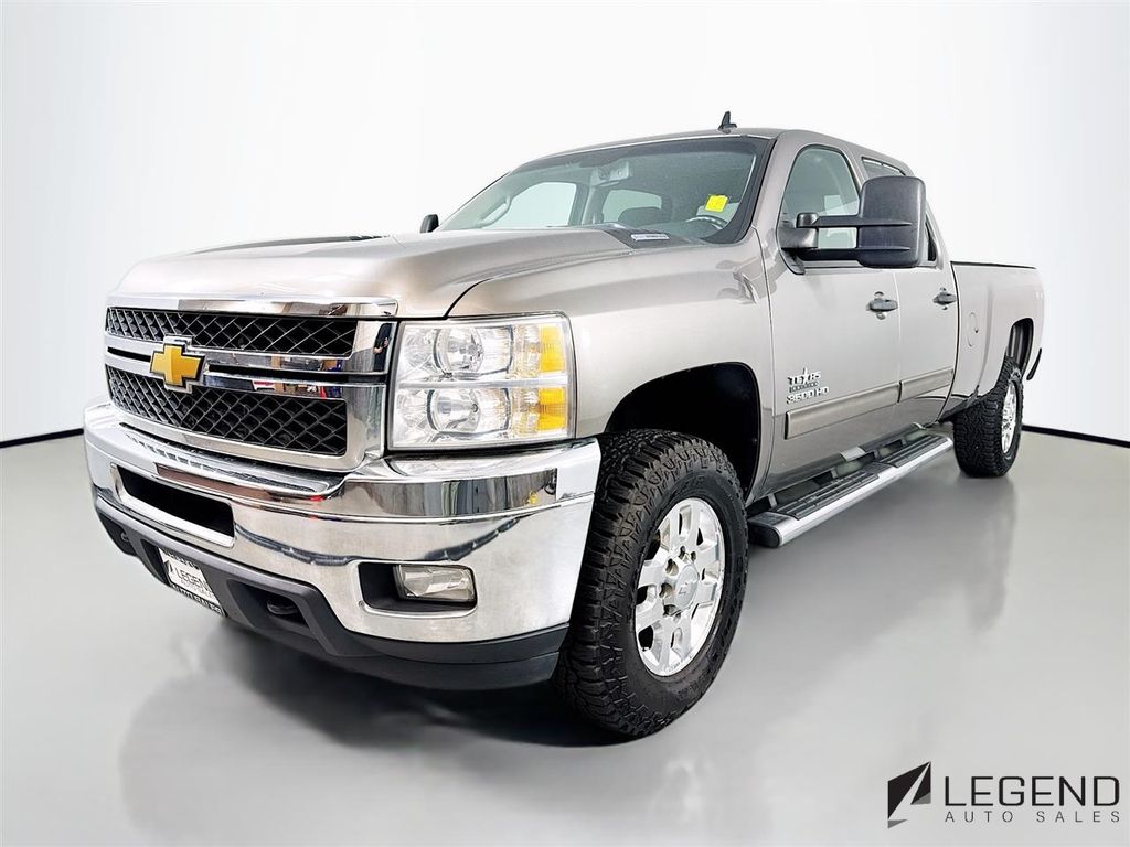 Gray (Mocha Steel Metallic) 2014 Chevrolet Silverado 3500HD LT Crew Cab 4WD Pickup Truck Four-Wheel Drive 6-Speed Automatic