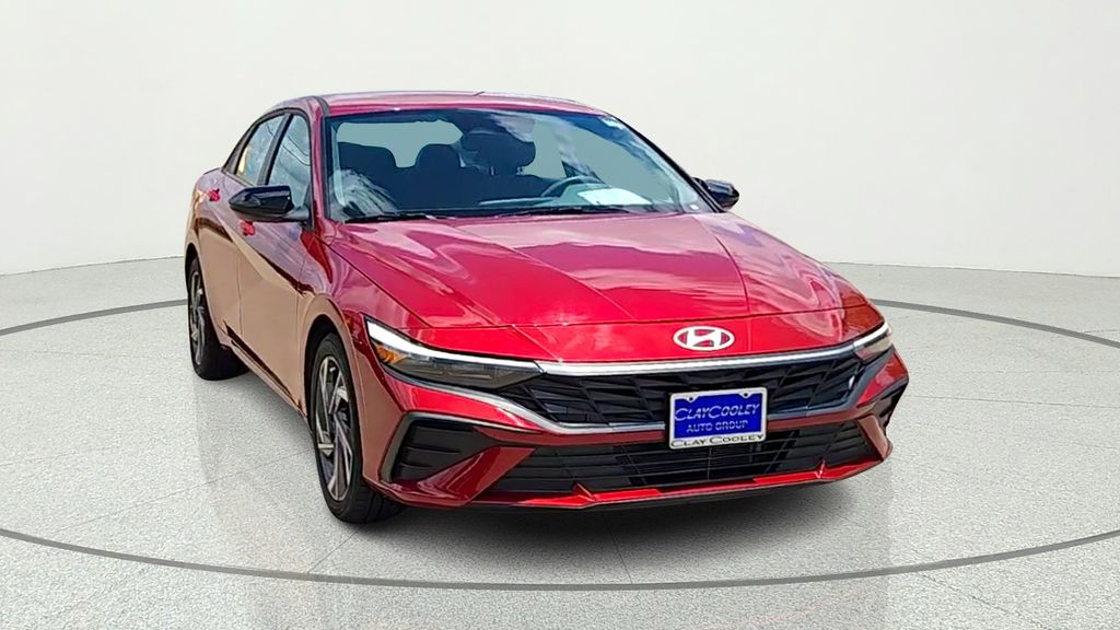 Ultimate Red Metallic 2025 Hyundai Elantra Hybrid SEL Sport FWD Sedan Front-Wheel Drive 6-Speed Dual Clutch
