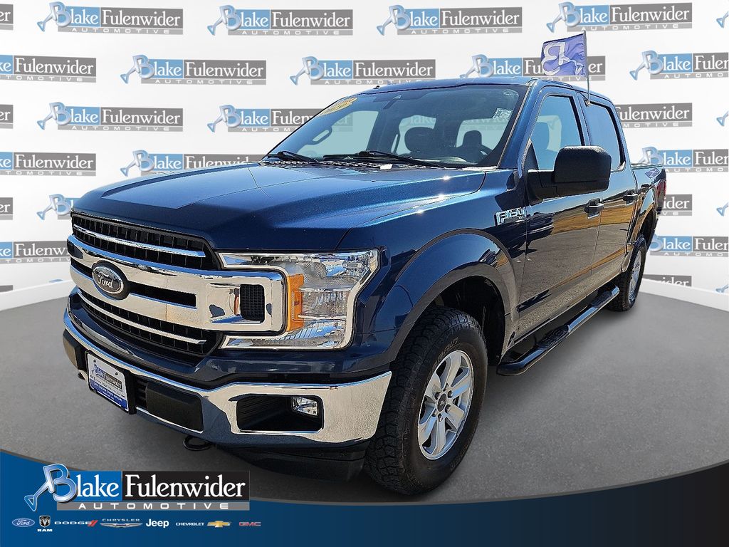 Blue 2019 Ford F-150 Pickup Truck Four-Wheel Drive Automatic