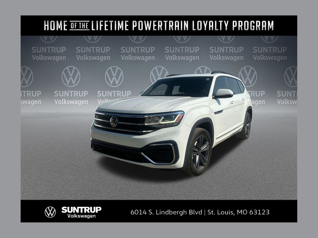Pure White 2021 Volkswagen Atlas SUV / Crossover Front-Wheel Drive 8-Speed Automatic