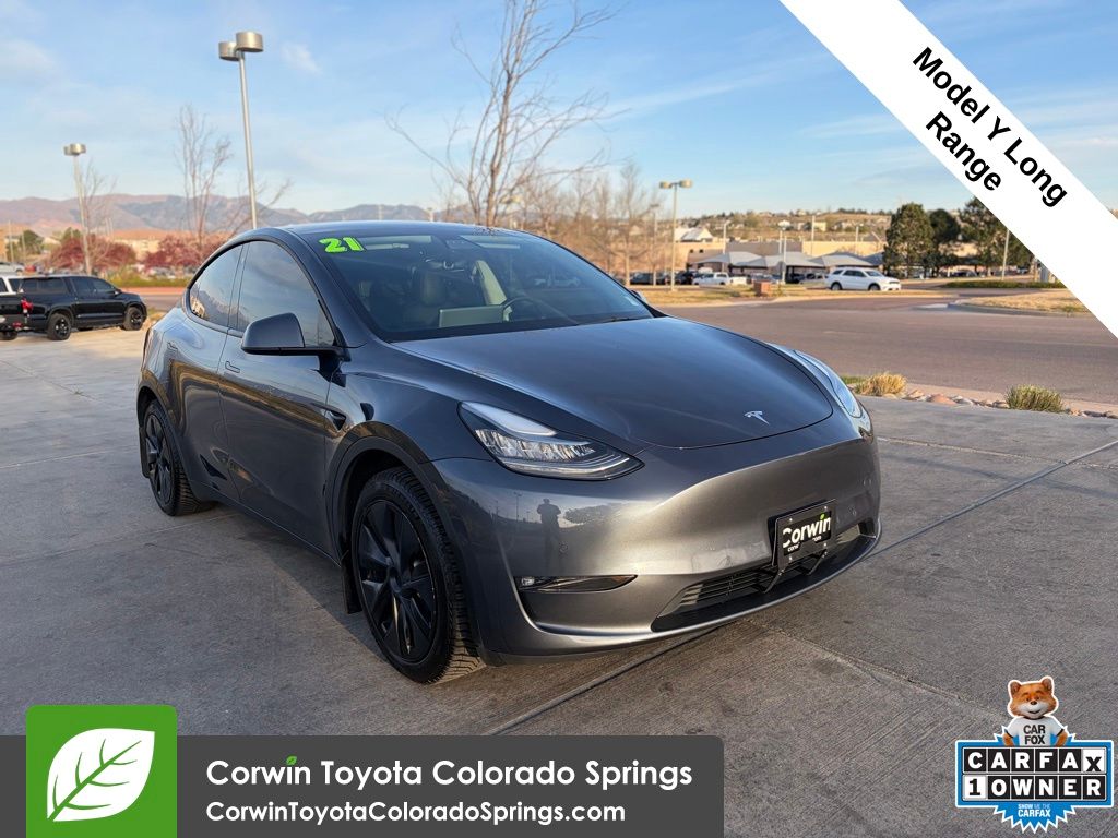 Midnight Silver Metallic 2021 Tesla Model Y Long Range AWD SUV / Crossover All-Wheel Drive 1-Speed Automatic