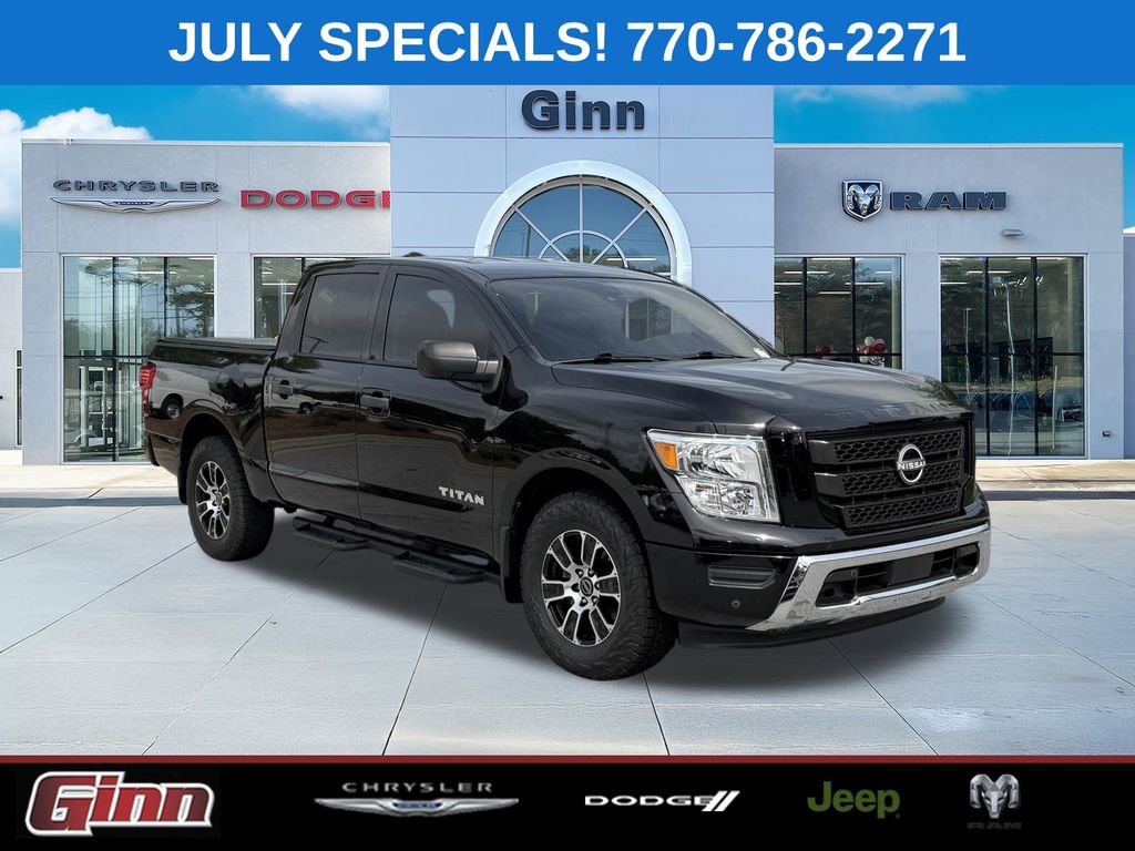 Super Black 2023 Nissan Titan Pickup Truck 4X2 9-Speed Automatic