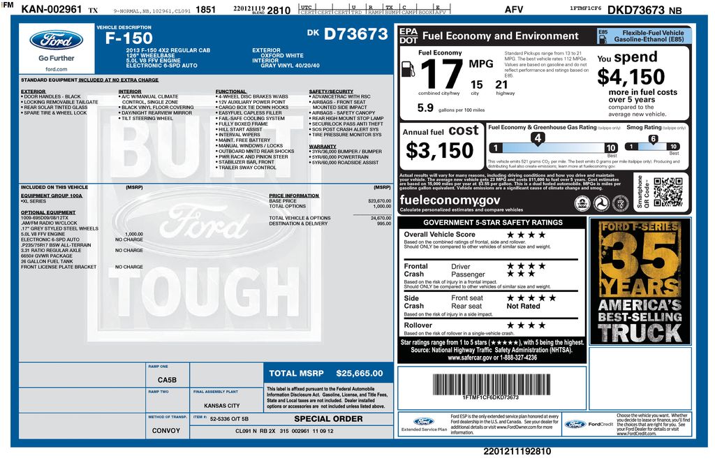 Used Car 2013 Ford F-150  Xl For Sale Under $12,000 In Austin, Texas