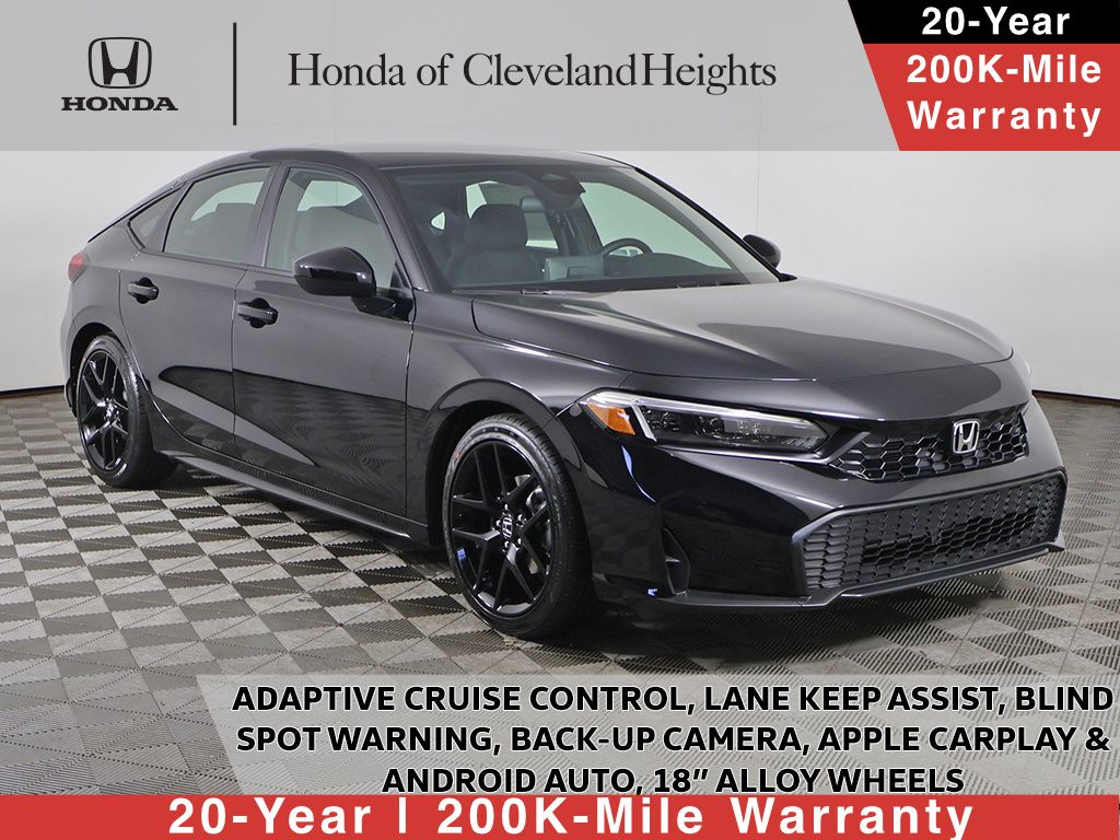 Crystal Black Pearl 2026 Honda Civic Hatchback Hatchback Front-Wheel Drive Continuously Variable Transmission