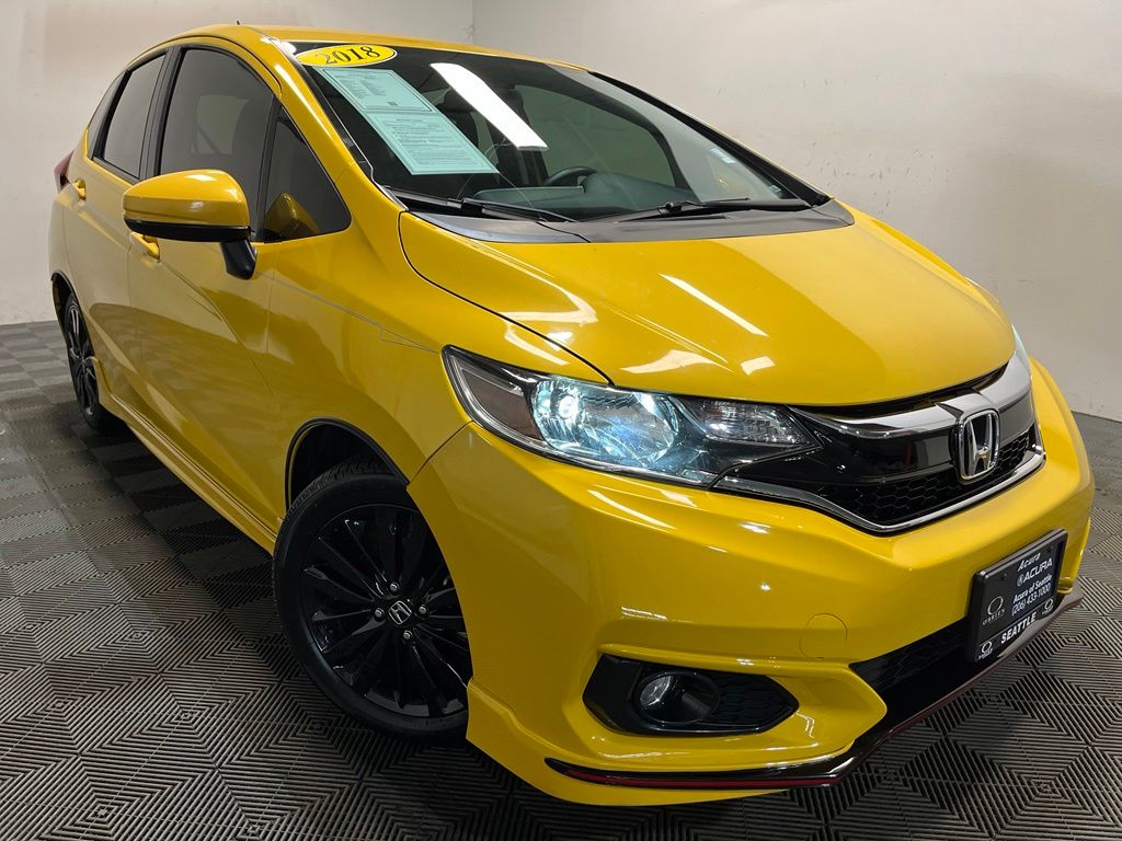 Helios Yellow Pearl 2018 Honda Fit Hatchback Front-Wheel Drive Continuously Variable Transmission