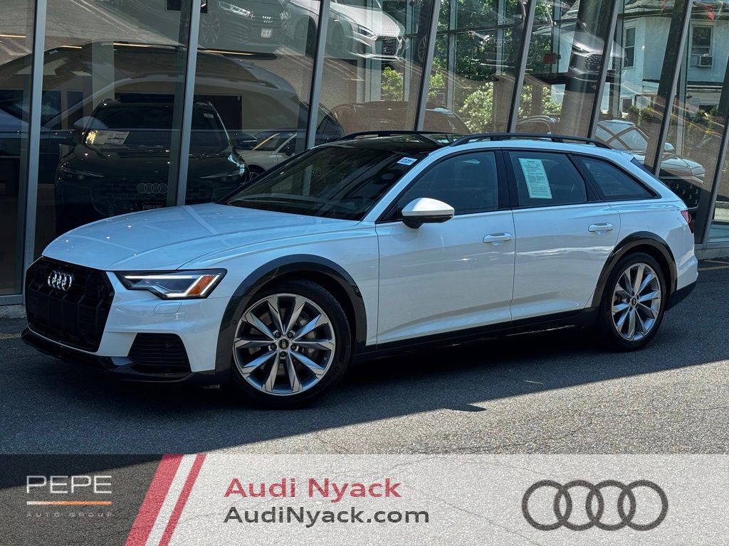 Glacier White Metallic 2025 Audi A6 Allroad Wagon All-Wheel Drive 7-Speed Automatic
