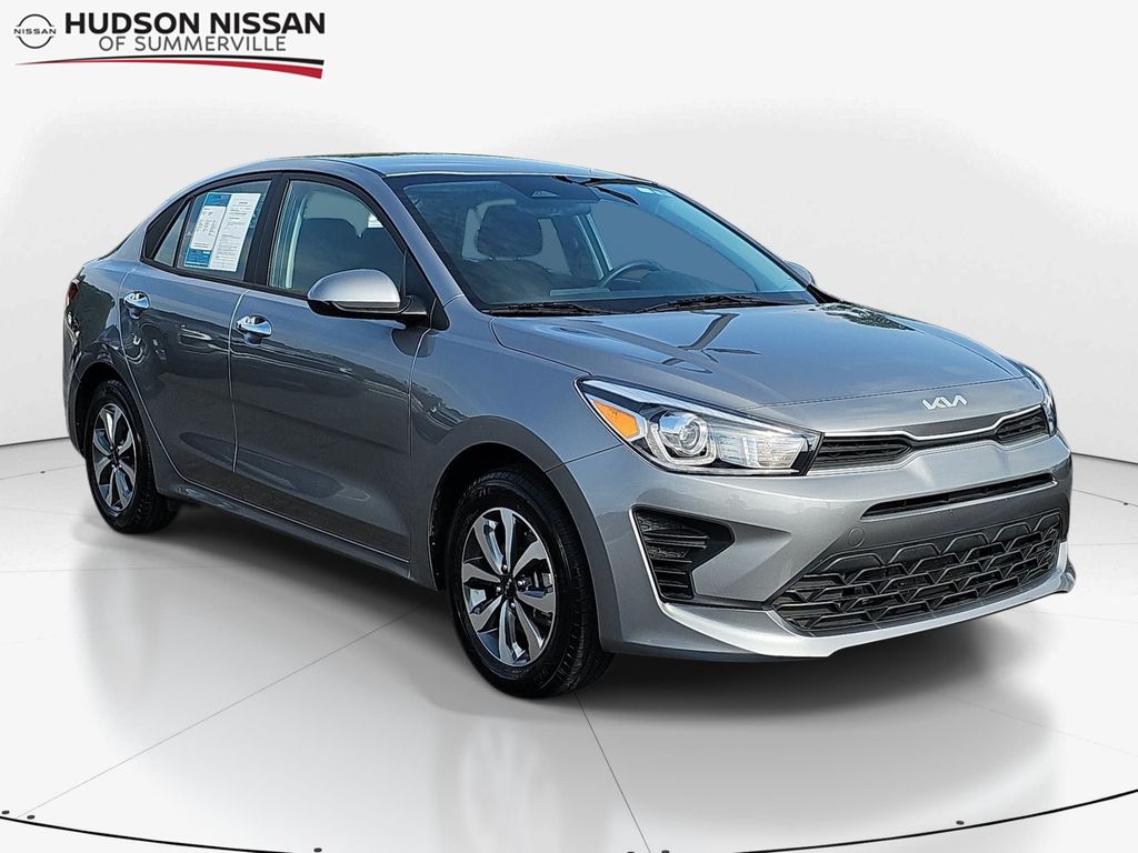 Steel Gray 2023 Kia Rio Sedan Front-Wheel Drive Continuously Variable Transmission