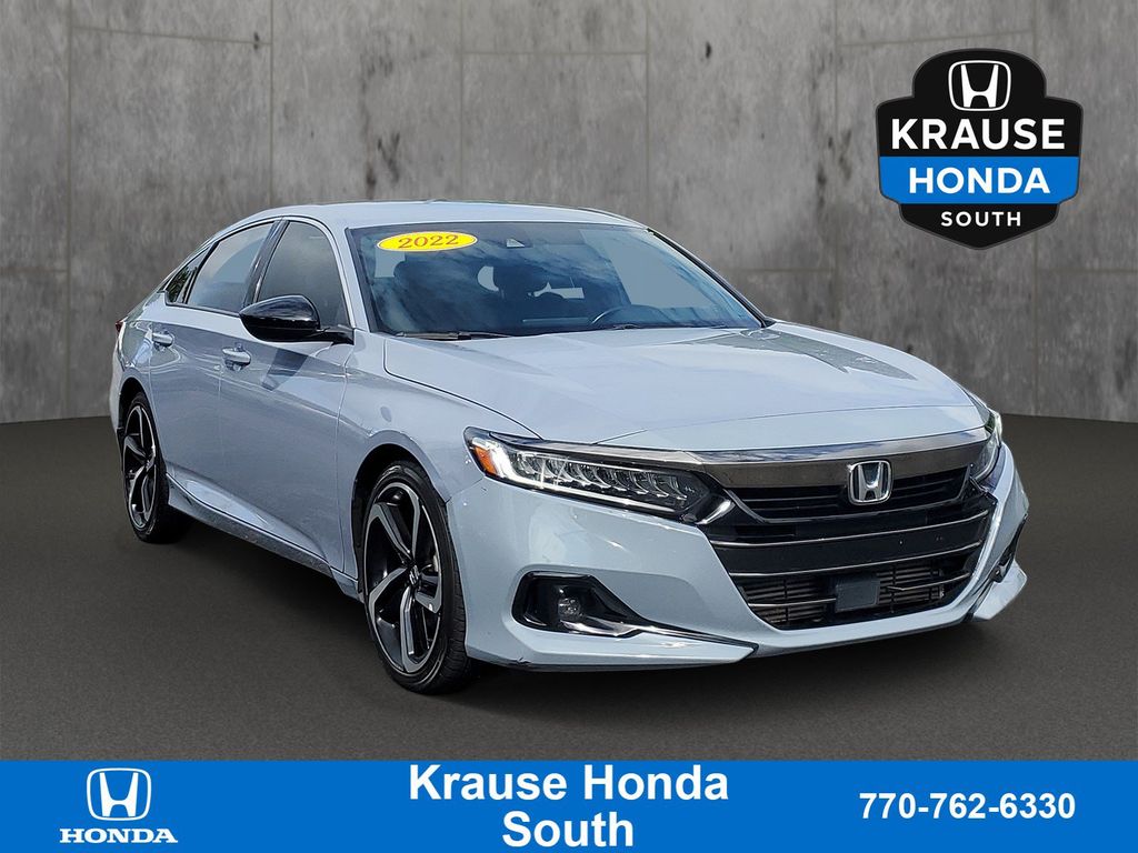 Blue 2022 Honda Accord Sedan Front-Wheel Drive Continuously Variable Transmission