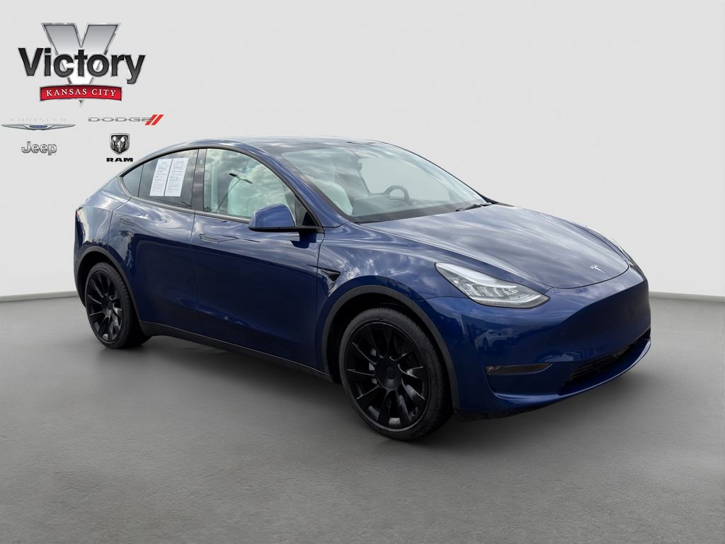 Deep Blue Metallic 2021 Tesla Model Y Long Range AWD SUV / Crossover All-Wheel Drive 1-Speed Automatic