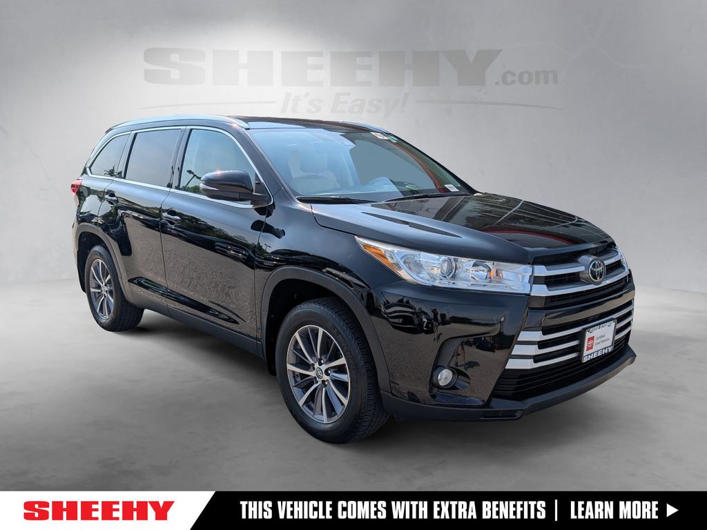 Midnight Black Metallic 2019 Toyota Highlander SUV / Crossover All-Wheel Drive 8-Speed Automatic
