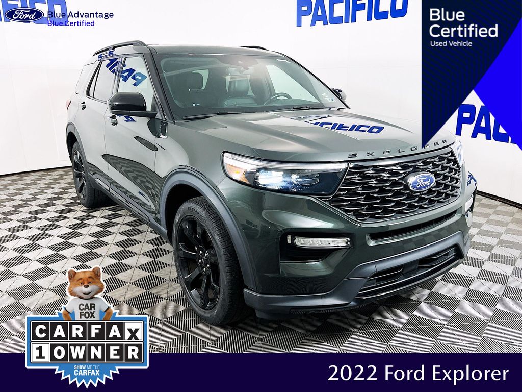 Forged Green Metallic 2022 Ford Explorer ST-Line AWD SUV / Crossover All-Wheel Drive Automatic