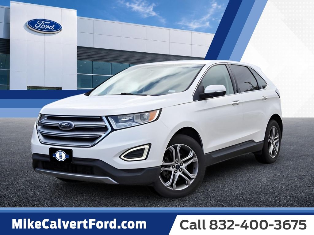 White Platinum Clearcoat Metallic 2015 Ford Edge SUV / Crossover Front-Wheel Drive 6-Speed Automatic