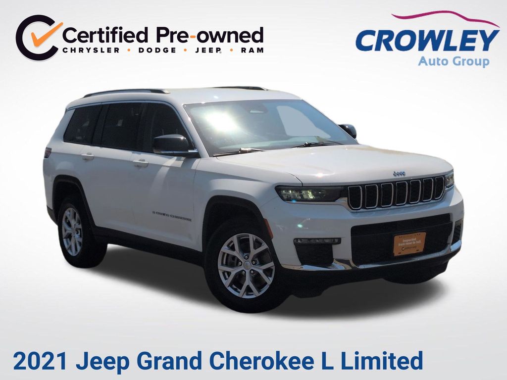 Bright White Clearcoat 2021 Jeep Grand Cherokee L SUV / Crossover Four-Wheel Drive 8-Speed Automatic