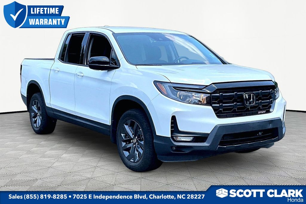 Platinum White Pearl 2024 Honda Ridgeline Pickup Truck All-Wheel Drive 9-Speed Automatic