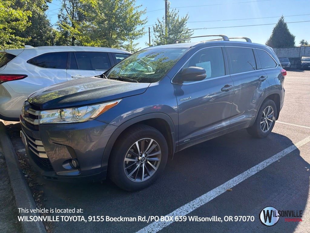 Shoreline Blue Pearl 2019 Toyota Highlander Hybrid XLE AWD SUV / Crossover All-Wheel Drive Continuously Variable Transmission