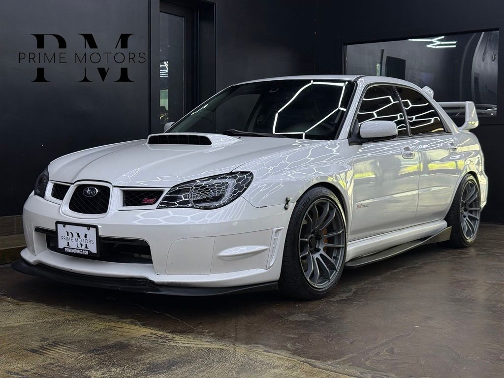 Satin White Pearl 2007 Subaru Impreza WRX STI Sedan All-Wheel Drive 6-Speed Manual