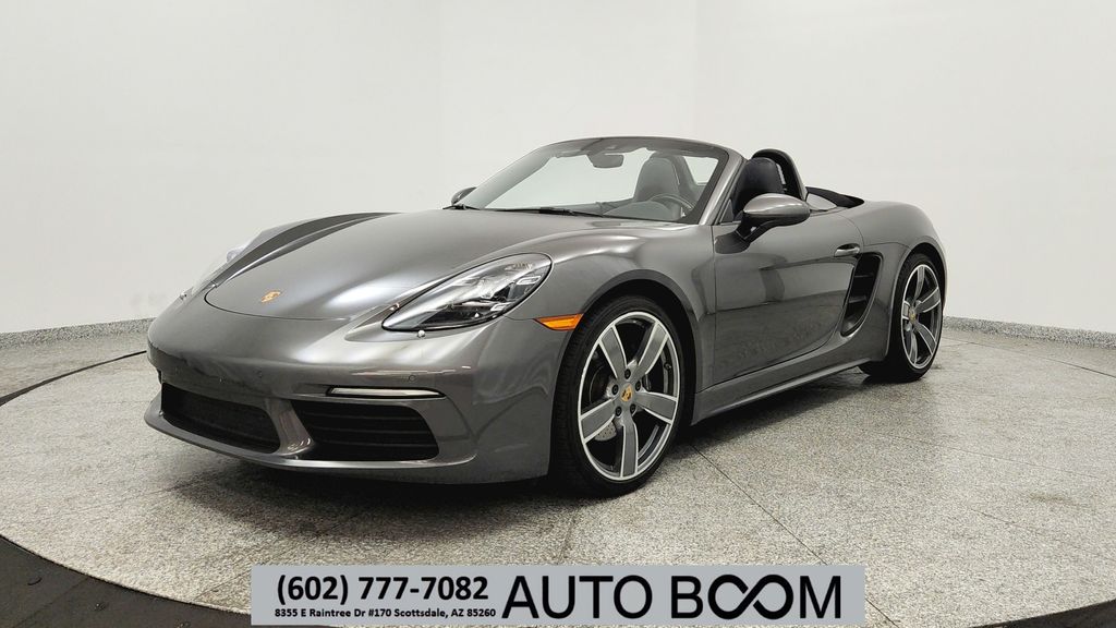 Gray (Agate Grey Metallic) 2022 Porsche 718 Boxster RWD Convertible Rear-Wheel Drive 7-Speed Automatic